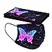 GAGAMO 50PC Black Butterfly Disposable Face Cover