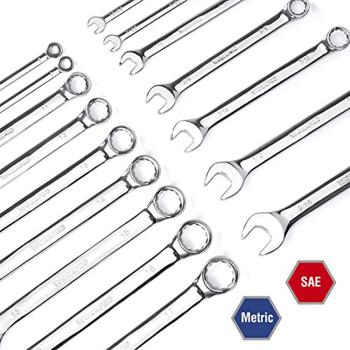 WORKPRO 450-Piece Drive Socket Set 1/2" 1/4" 3/8", CR-V Metric and Imperial with Quick-Release Ratchet Wrench, Spanners, Bits Set, Mechanics Tool for Car Repair - Image 5