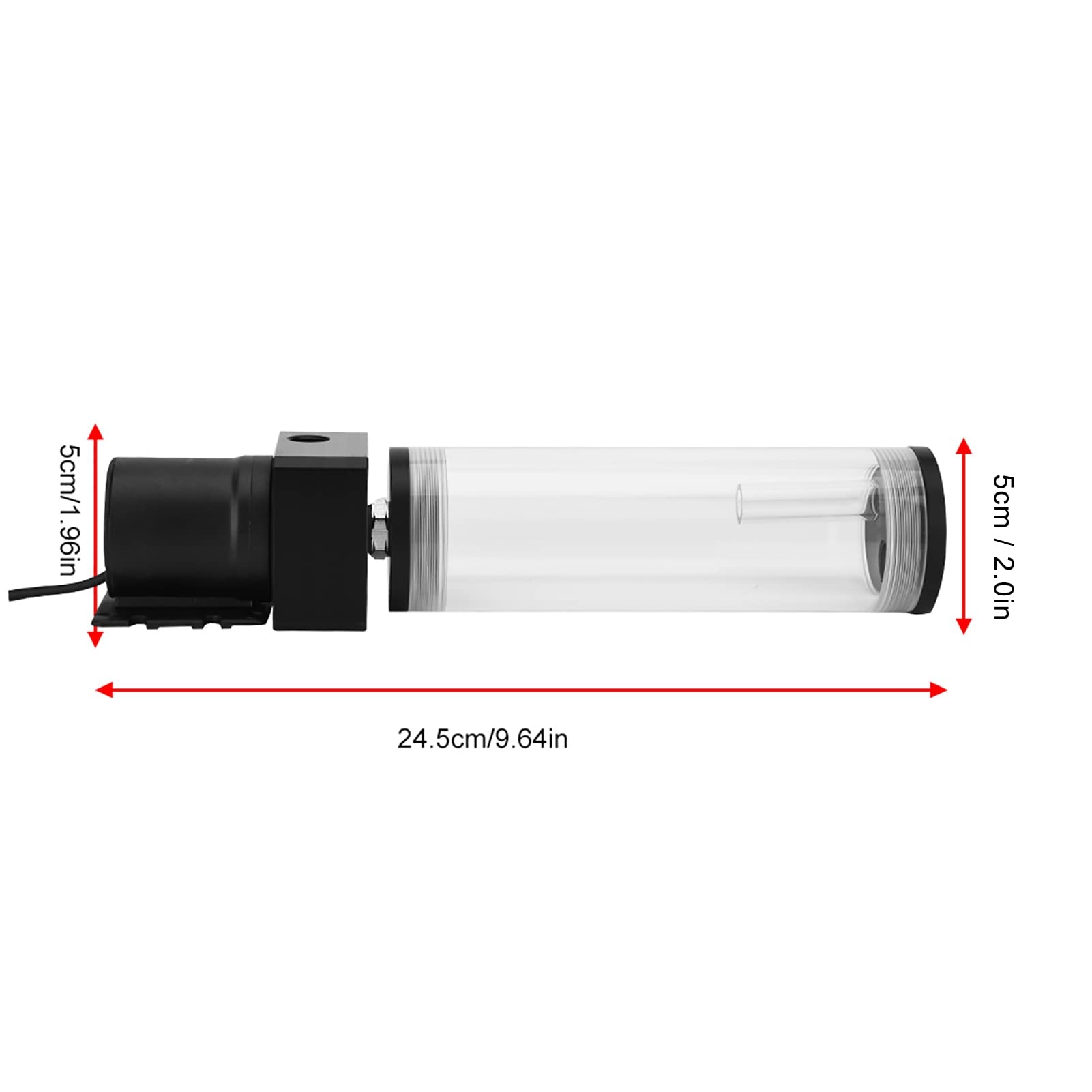 Komputer akrylowy Tyenaza DIY Zbiornik cylindra chłodzącego wodę 19W Pompa G1/4 (160 mm)
