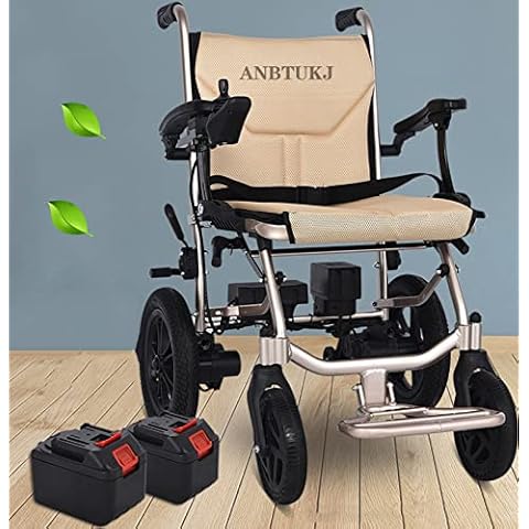 ANBTUKJ Foldable Electric Wheelchairs for Adults Portable Folding Electric Wheelchair Lightweight Motorized Wheelchair Durable Power Wheel Chair - Supports Up To 220 Lbs Weight 30 Lbs,Wheelchair Cover