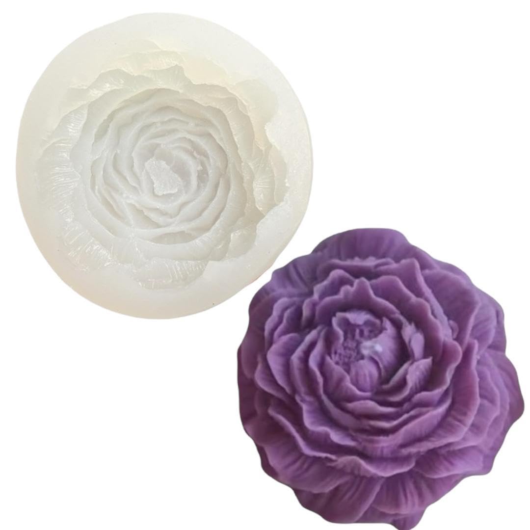 UKIYO international - Silicone Mould Big Peony Flower Rose Shape for Candle Making Resin Art & Craft Mold for DIY Handmade Soap Making & Cake Decoration-image-13