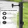 Sun-Resistant 304 Stainless Steel Garden Pillars, Garden Drinking Fountain with Spray Gun and Hook, Outdoor Garden Fountain with Dual Taps Suitable for Villas and Parks #4