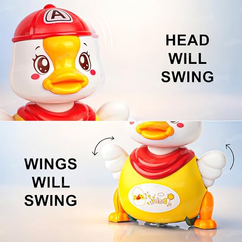 Image of Zest 4 Toyz Musical Toy for Kids Dancing Duck Toy with Flashing Light and Sound Toy 360 Degree Rotating Battery Operated Birthday Gifts for Kids & Toddlers (Random Color) - Pack of 1