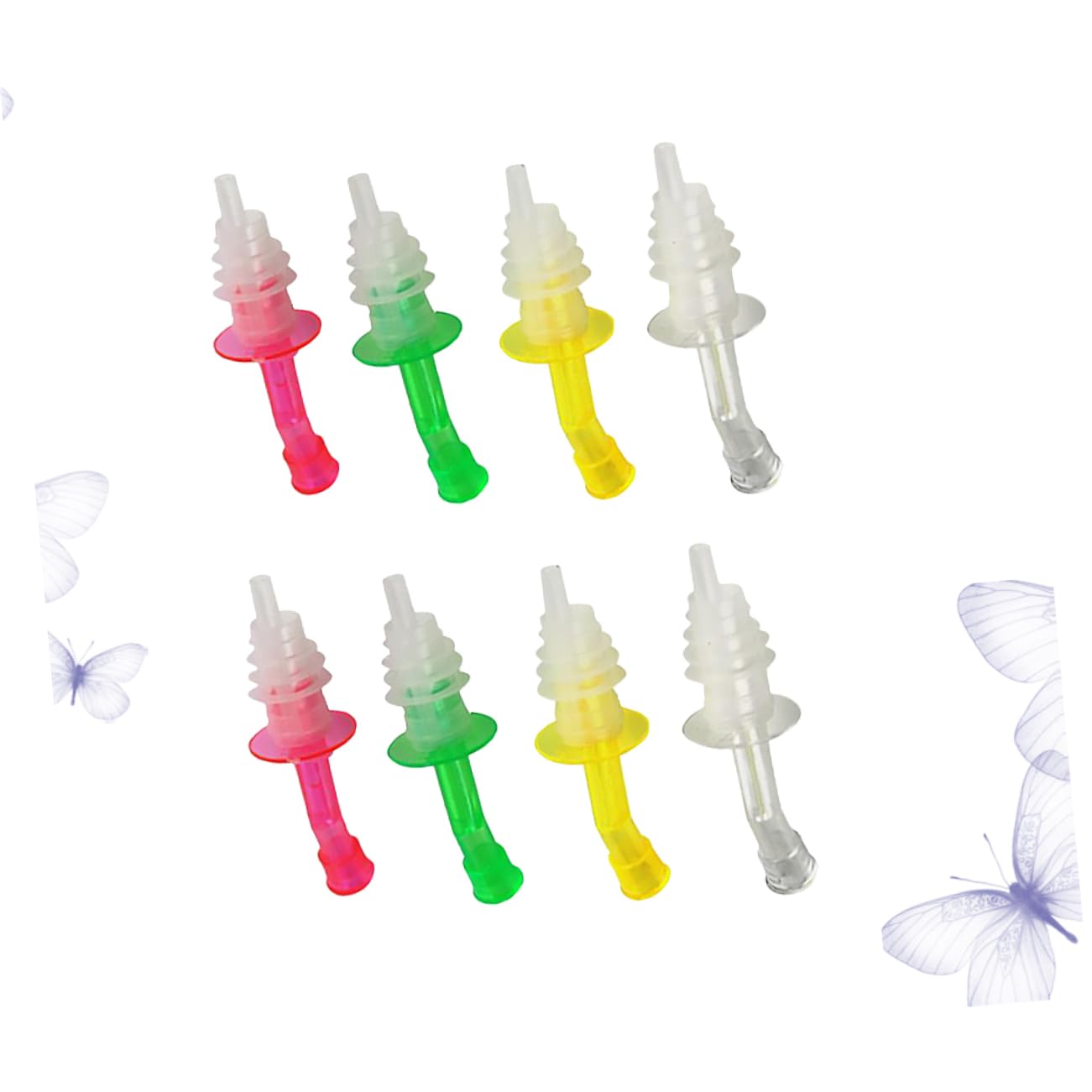 MOLUCKFU 8pcs Wine Pourer Drink Measure Pourer Wine Stoppers Sauce Bottle Nozzle Vinegar Tapered Stopper Spout Kitchen Tapered Spout Accessories Pouring Spout Wine Bottle Plug Spout