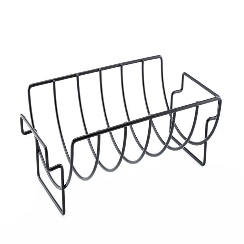 TopHomer Spareribs Halterung, Metall Grill Halter Rib Rack Nicht-Stick Rippchenhalter BBQ Rack Steak Halter Bratenkorb für Grill Zubehör