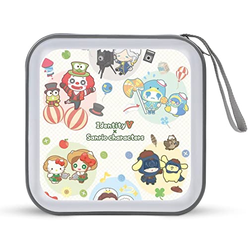 第五人格 ハローキティ ポムポムプリン メディアケース BD/DVD/CDケース ブルーレイディスク対応 40枚収納 セミハード Moiiss ファスナー付 キャラクター かわいい