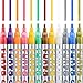 Funto Acrylic Paint Pens for Rock Painting, Fabric, Wood, Canvas, Metal, Ceramic, Glass, Scrapbooking Craft,12 Colors Paint Marker Set, Medium Tip, Non-Toxic, Quick Drying