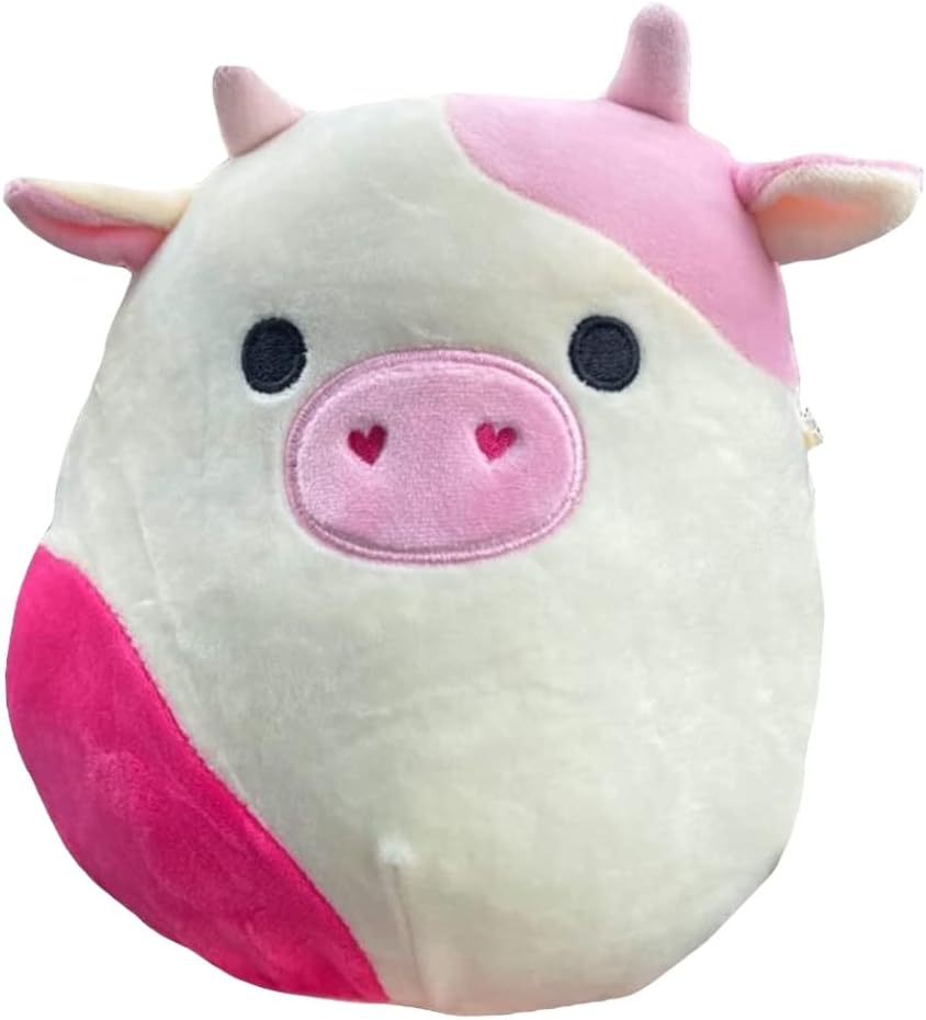 Squishmallows Official Kellytoy 4.5 Inch Soft Plush Squishy Toy Animals (Caedyn Cow (Valentine Squad))
