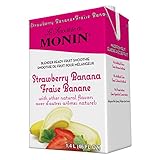 Monin Blender Ready Strawberry Banana Fruit Smoothie Mix, 46 Ounce - 6 per case.
