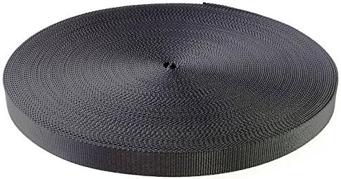 50 Yards - 1/2" Black Light Weight Nylon Webbing