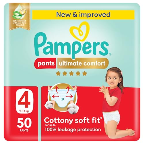 Pampers Ultimate Comfort Culotte Pants Diapers Size 4 9-14kg SSP 50 Count