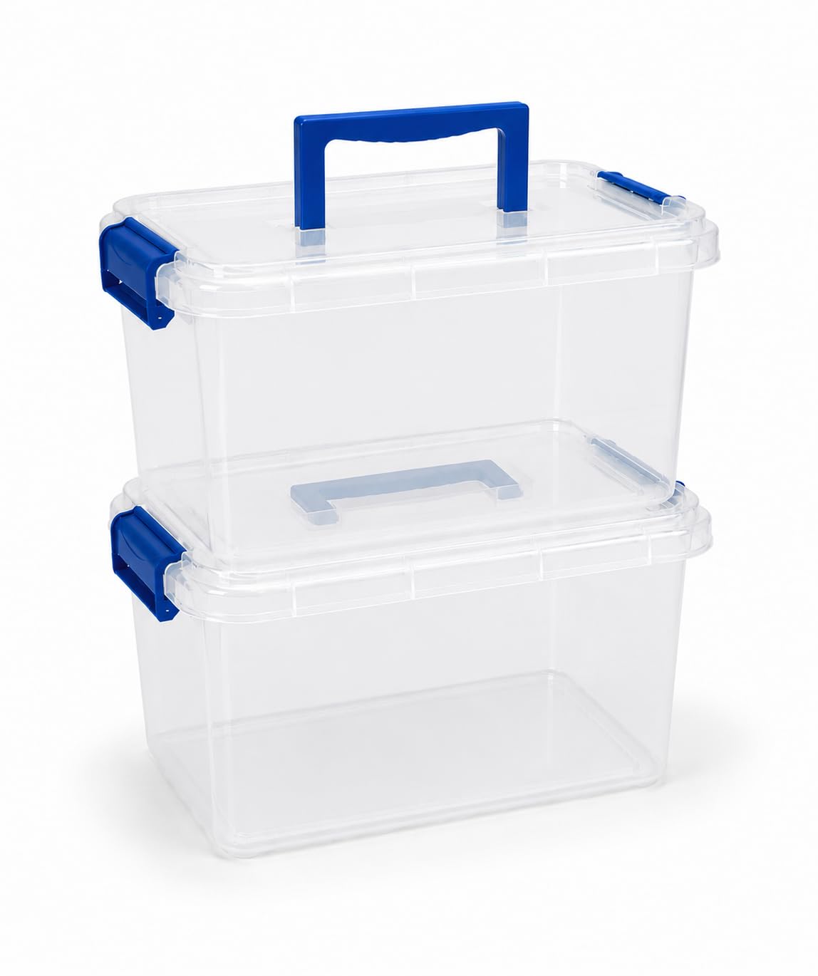 STASH'D STORAGE 15L Plastic Storage Box with Clip Lock Lid – Clear Stackable Storage Container for Toys, Crafts, Tools & Household Organisation – Durable Storage Box with Carry Handle (2)