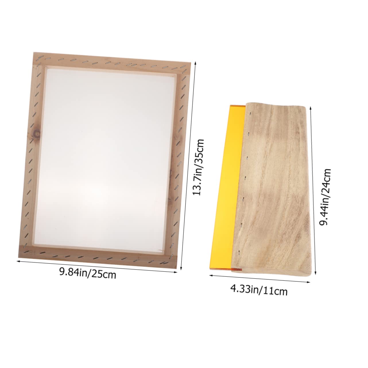 HOMSFOU 1 Set Durable Wooden Ink Scraper with Wooden Handle for for Projects Graphic and Textile Applications Compact and Practical Design