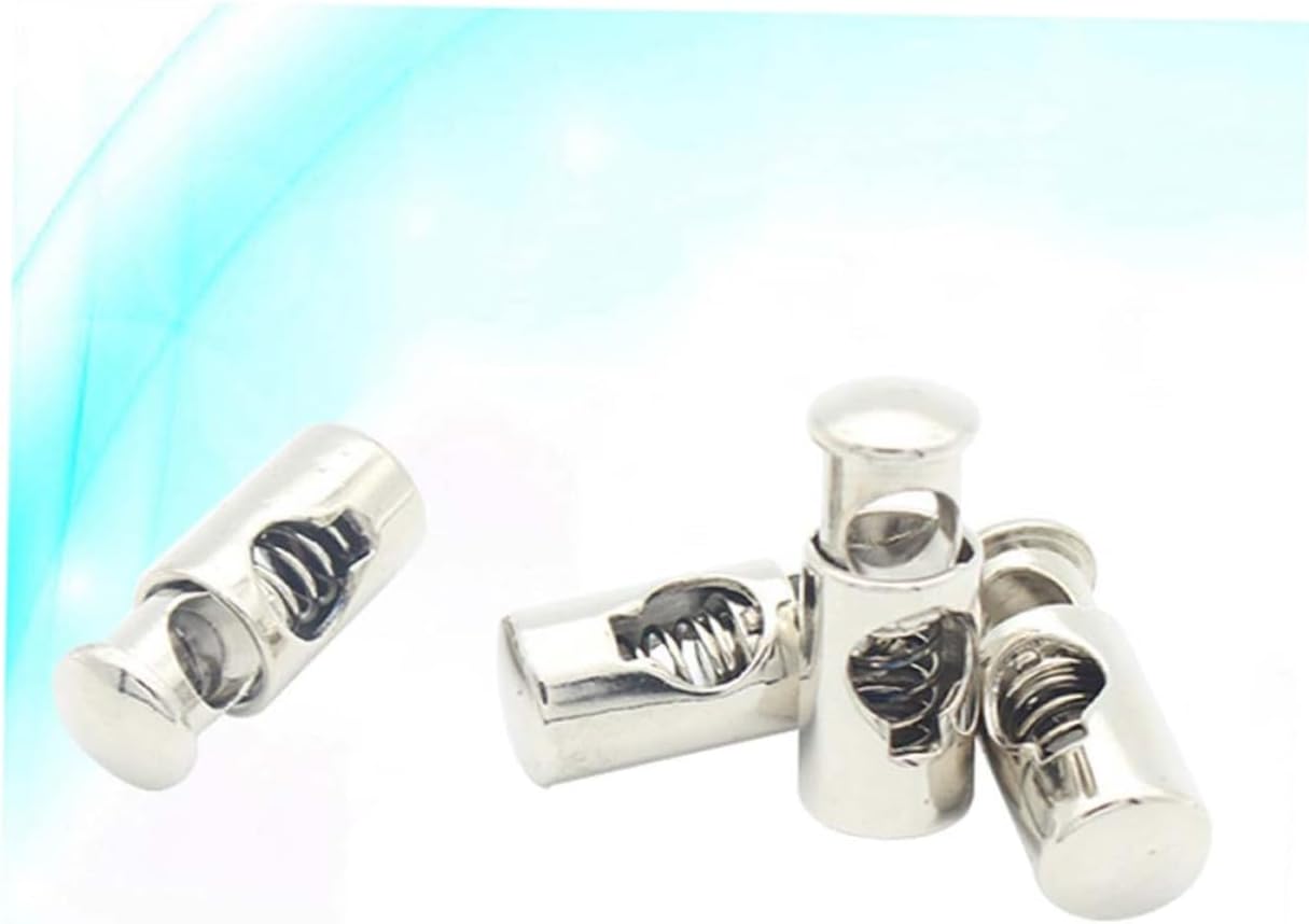 IWOWHERO 50pcs String Cord Locks Spring Buckle Metal Toggle for Lanyard Bag Clothing Sportswear