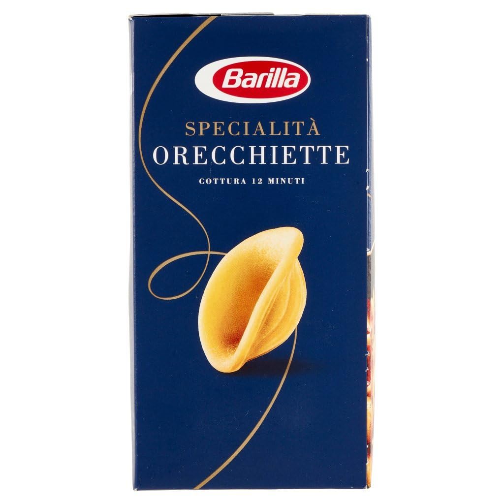Pasta Barilla Specialità Orecchiette Pugliesi, 20 pastas 100% italianas, 500 g + Polpa italiana Gourmet 400 g