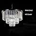 MEELIGHTING 8 Lights Modern Contemporary Crystal Chandeliers Lights Pendant Ceiling Chandelier Lighting Fixture 3-Tier for Dining Room Living Room