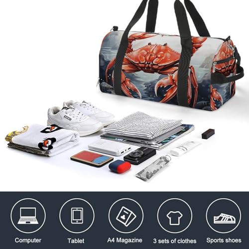 Sac de gym avec compartiments au design élégant mer de crabe - 4