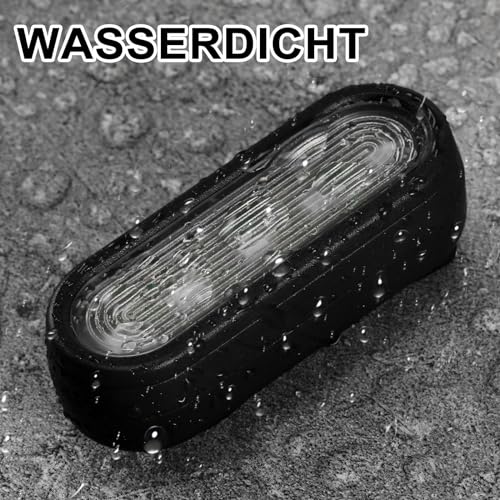 LED Blinklicht USB Aufladbar - 2er Sicherheit Licht Set für Kinder Schulranzen Nachtläufer Bergsteiger Hund Leuchtanhänger mit Clip - Dauerlicht und Blinklicht 3 Modes (Schwarz)