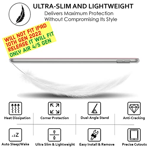 Image of DuraSafe Cases for iPad Air 4th 5th 6th 2020 2022 2024 Gen Air 11 inch A2588 A2589 A2591 A2316 MM9E3HN /A MM9D3HN /A MME23HN /A MM9C3HN /A MM9F3HN /A MYFQ2HN /A MYFM2HN /A MYFR2HN /A MM9N3HN /A - Rose Gold