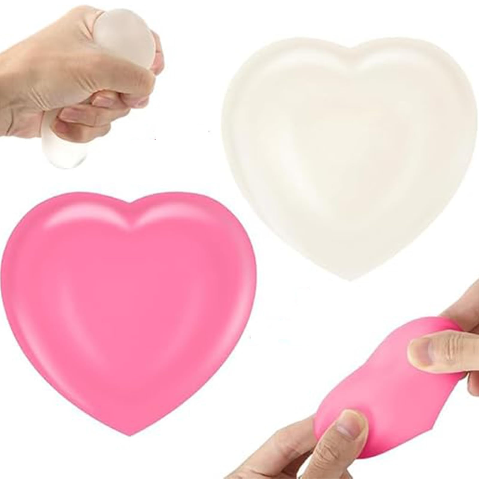 2Pcs Taba Squishy Paw, Taba Squishy, Colour Changing Heart Design, Soft Squishy Fidget for Anxiety and Focus, Portable P