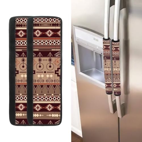 White Refrigerator Door Handle Covers Set of 2 Fridge Door Handle Cover Washable Decor Keep Appliance Clean for Fridge Microwave Stove Dishwasher Keep Off Stains Fingerprint