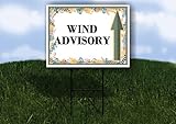 Wind Advisory Easter Spring Pastel Eggs Up Arrows Double Sided 18x24 in. Yard Road Sign