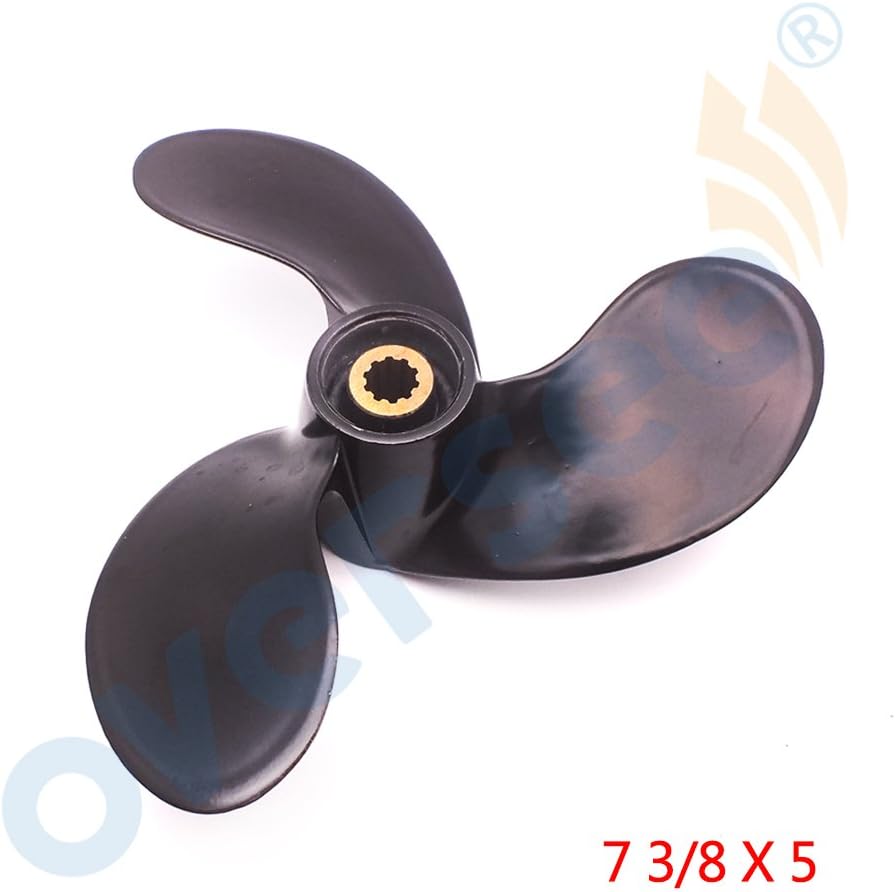 NEW OUTBOARD PROPELLER 58100-97JA0-019 (7 3/8 x5) For Suzuki Outboard Engine Motor 2.5 HP