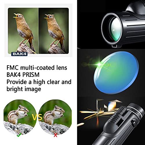 Telescopio monocular portátil compacto con trípode y clip para teléfono miniatura 5
