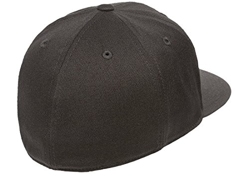Original Blank Flexfit Flatbill Premium Fitted 210 Hat Cap Flex Fit Flat Bill Large/Xlarge - Black #TOP2