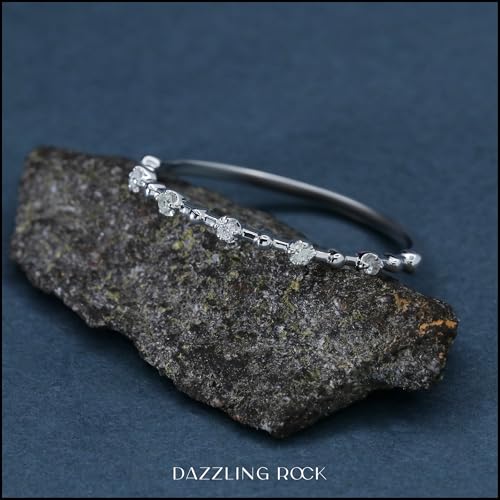 Dazzlingrock Collection 0.05 Cttw Round White Diamond Minimalist Vintage Style Stackable Wedding Band for Women in 925 Sterling Silver4
