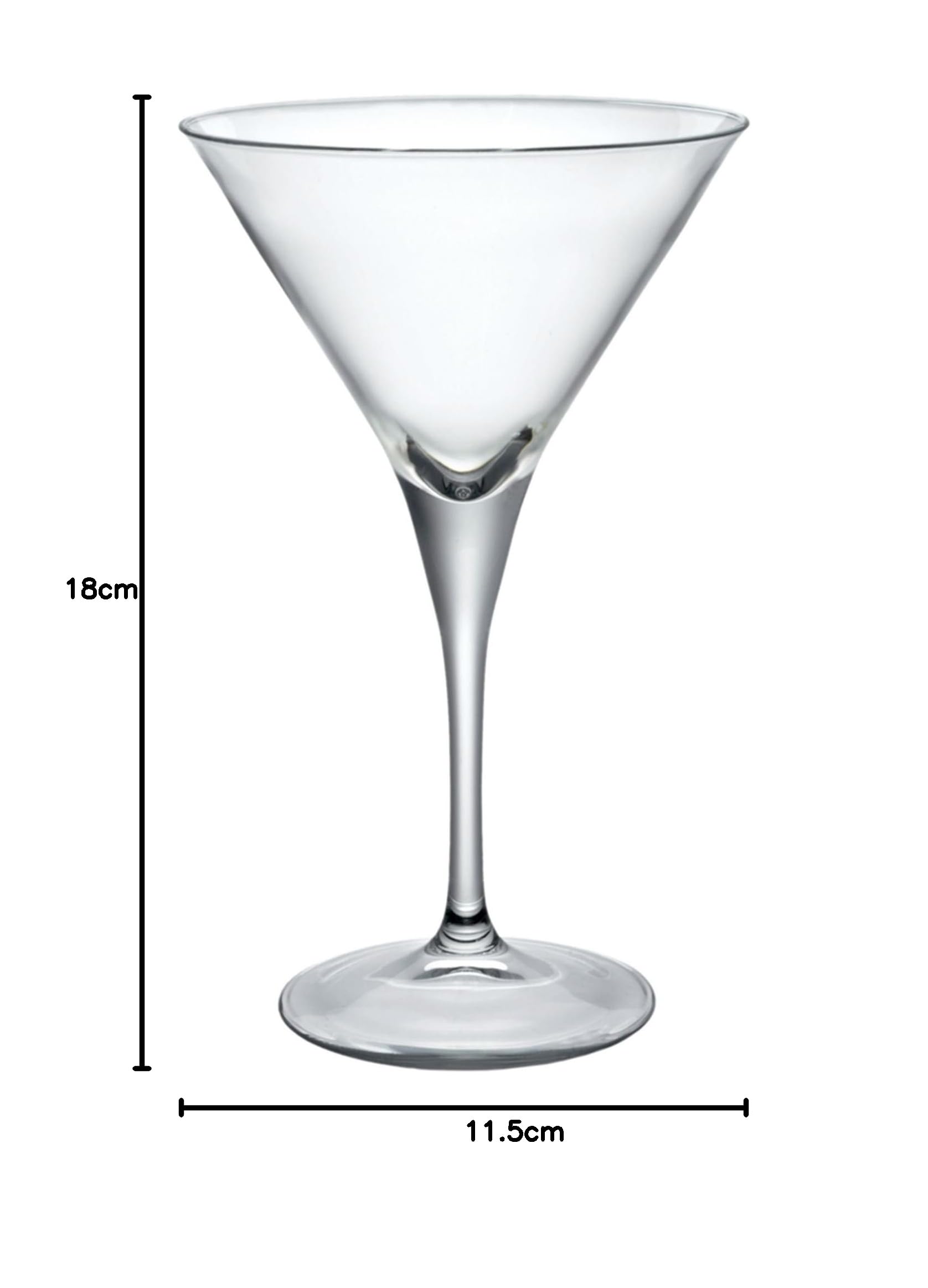 Bormioli Rocco Bicchiere da Martini/Cocktail Ypsilon - 245 ml - 6 Pezzi
