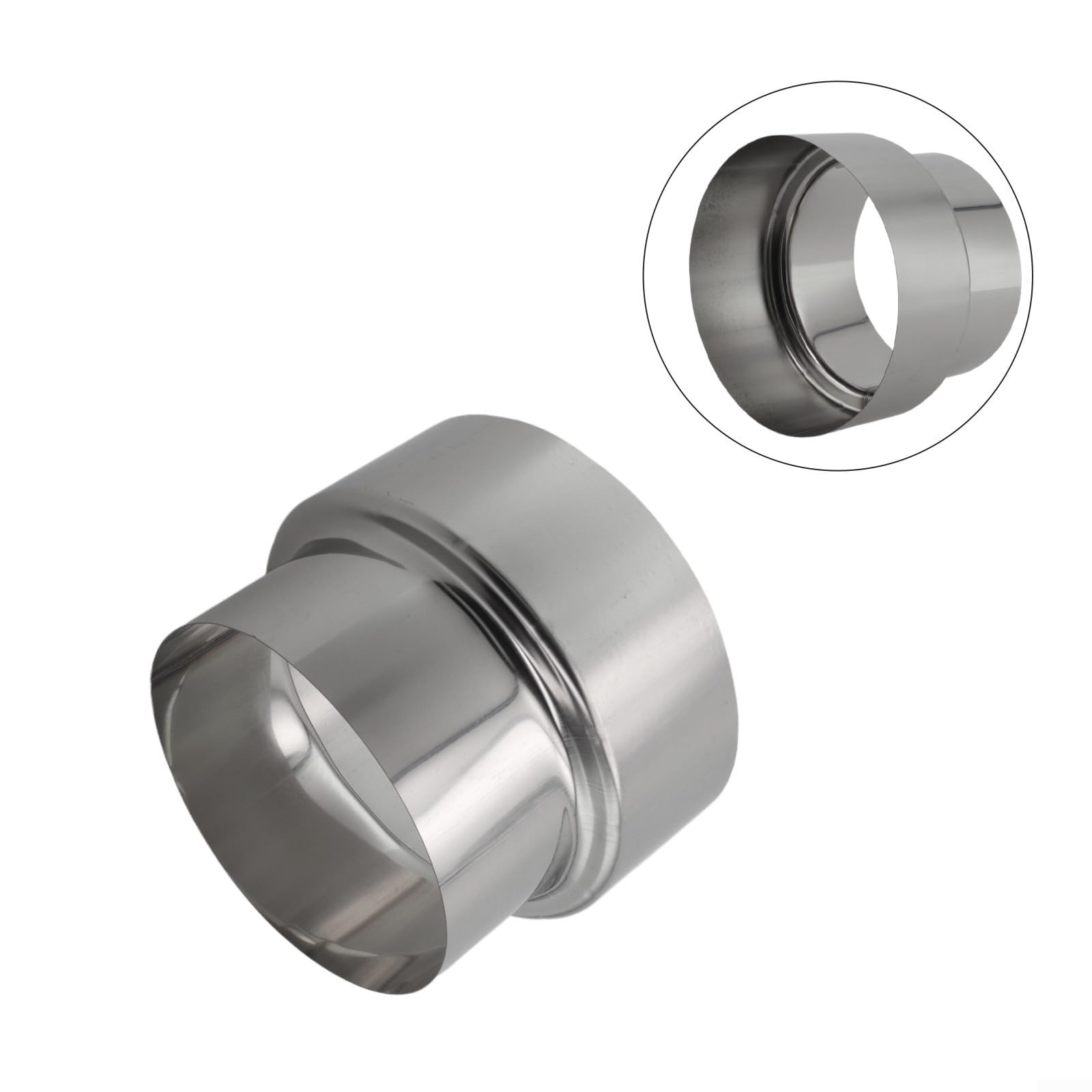 Zilimontt Reduzierstück Edelstahl 120/100mm - Für Kaminöfen & Heizungssysteme