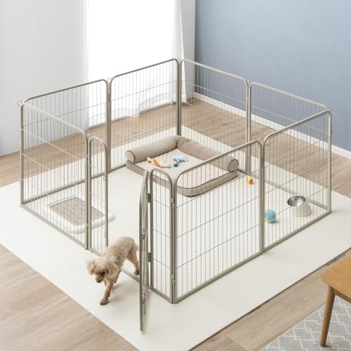 ペットサークル 高さ 80cm ハイタイプ バリアフリー 屋内外兼用 高さ 80cm ロック ペットケージ 犬用