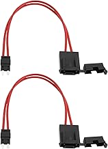 2 Pieces Car Fuse Holder Connector 32V 20Amp 16AWG Extension Cable Heavy Duty Fuse Holder Connector Small for Vehicle with 4 20A Fuses for ATM/APM(9" Mini)