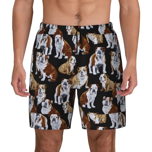 Bañador de bulldogs ingleses para hombre ideal para surf entrenamientos y piscina