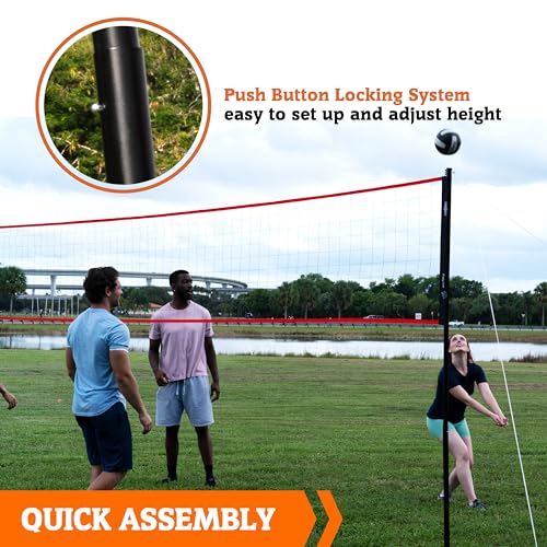 image for Hall of Games 32-ft Outdoor Volleyball Net and Carrying Bag Set with A