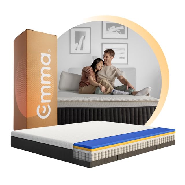Consejos para Comprar Colchon Queen Size Walmart favoritos de las personas. 41 Emma Colchón Hybrid Premium Queen 150x190cm – Memory Foam & Resortes I Espuma Transpirable y Adaptable I Colchones en Caja I Tecnología Alemana I Alivio Dolor de Espalda I 100...