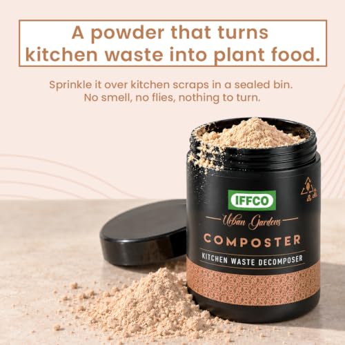 Image of IFFCO Urban Gardens - Composter 1 Kg - Bokashi Powder for Kitchen Waste Decomposer - Helps Faster Decomposition & Odor Control