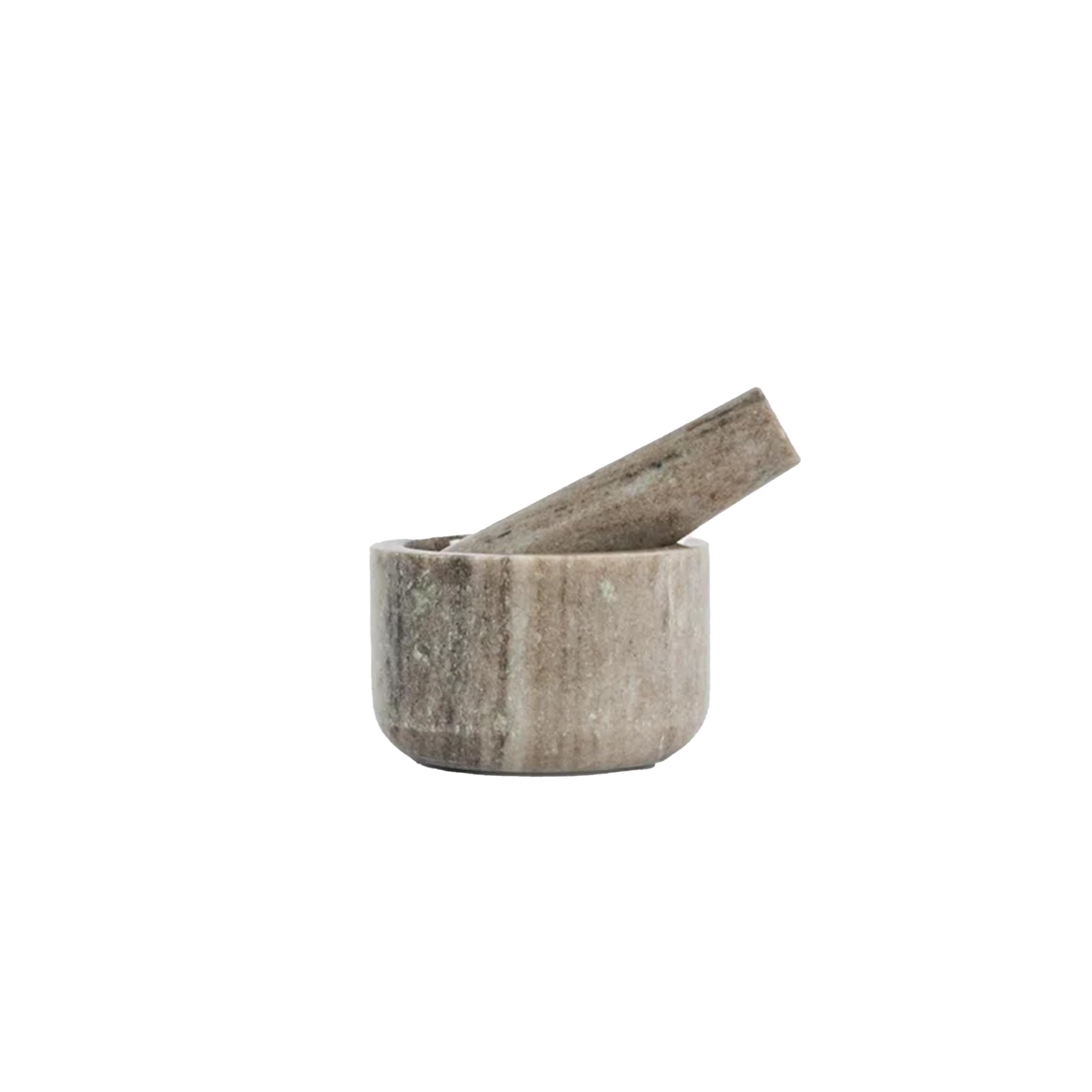 Sagaform Sten Mörser aus Travertin-Marmor in der Farbe Beige, Größe: 5x20cm, 5018516