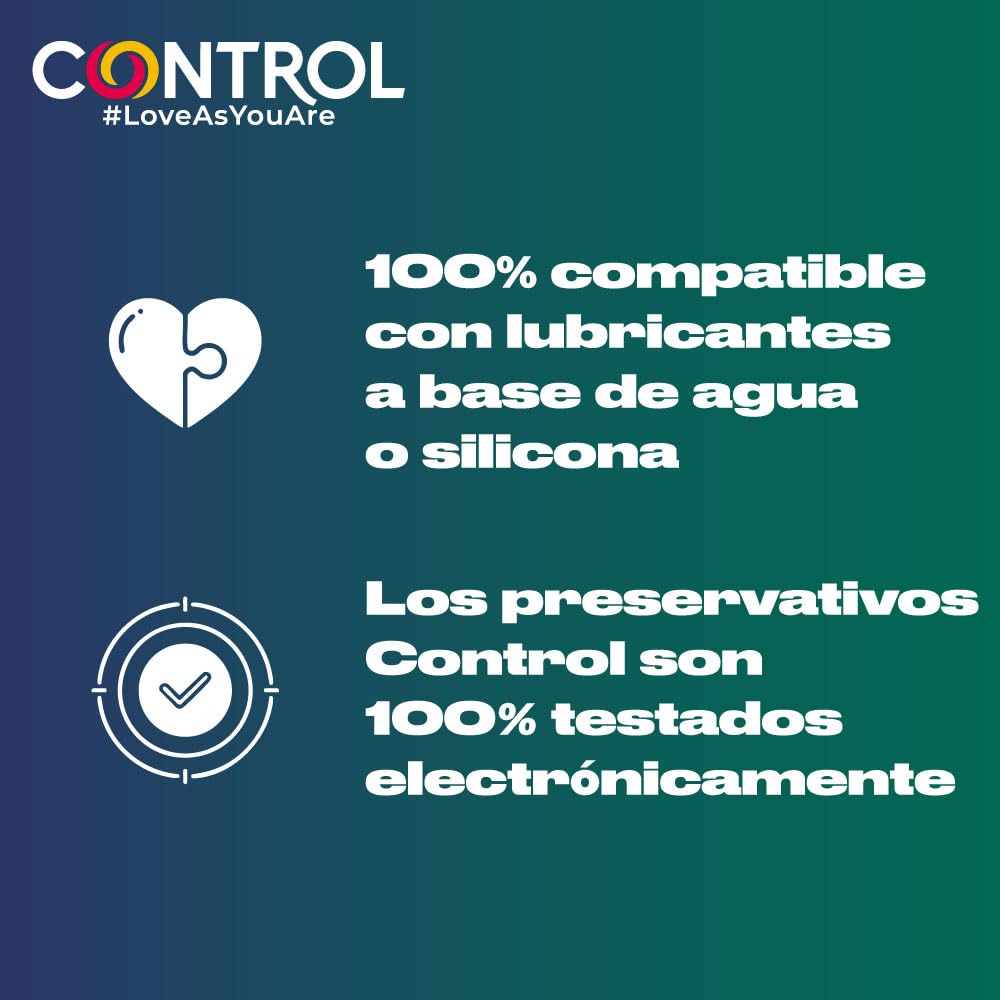 Control Non Stop Retard Preservativos- Caja de condones retardantes para una relación más prolongada, lubricados, ajuste perfecto, sexo seguro, 24 unidades (pack ahorro)