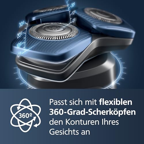 PHILIPS Shaver Series 7000 – Elektrischer Rasierer für Herren, Nass- und Trockenrasierer, ausklappbarer Trimmer, Reinigungsstation… – Ansicht 6