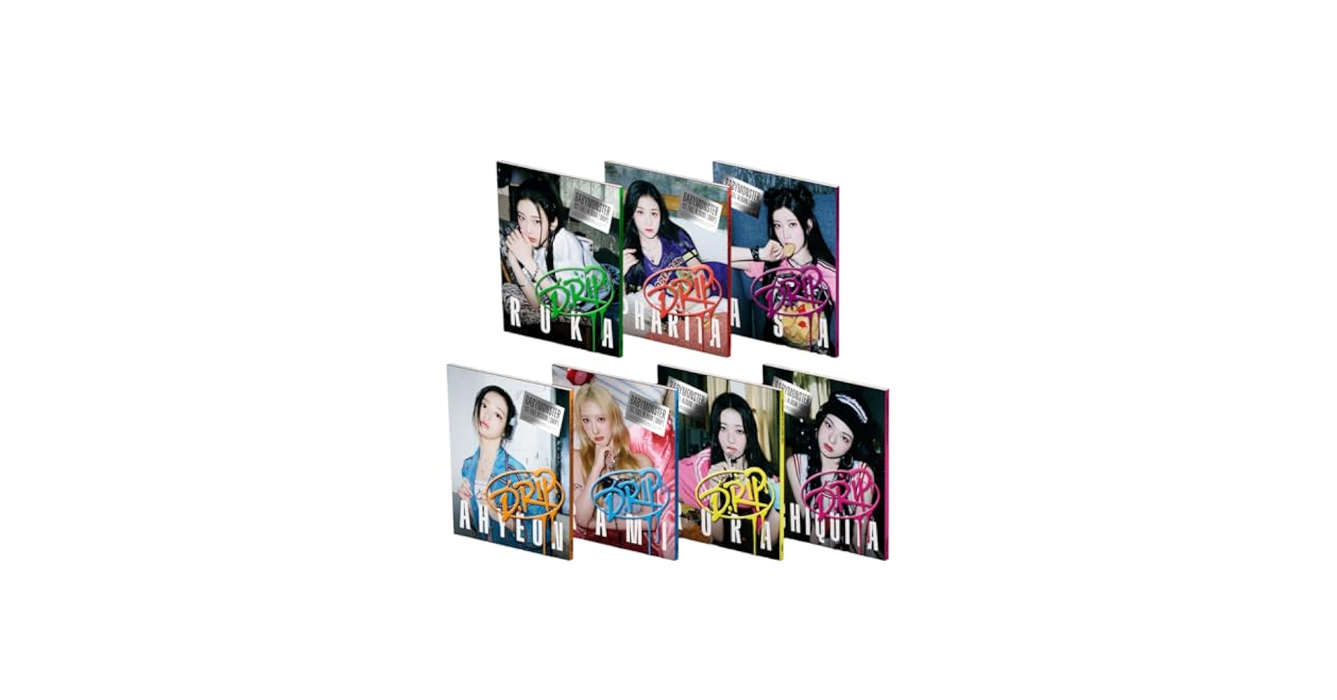 BABYMONSTER DRIP weverse ホワイトデートレカ７枚セットB Amazon.com: BABYMONSTER 1st FULL ALBUM [DRIP] TAG 7 Set