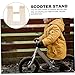 Housoutil Wooden Scooter Stand Detachable Bike Holder for Easy Parking Stylish Design Tool Installation for Indoor and Outdoor Use