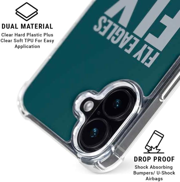 Skinit Phone Case Compatible with MagSafe iPhone 17 - Officially Licensed NFL Philadelphia Eagles Team Motto Design