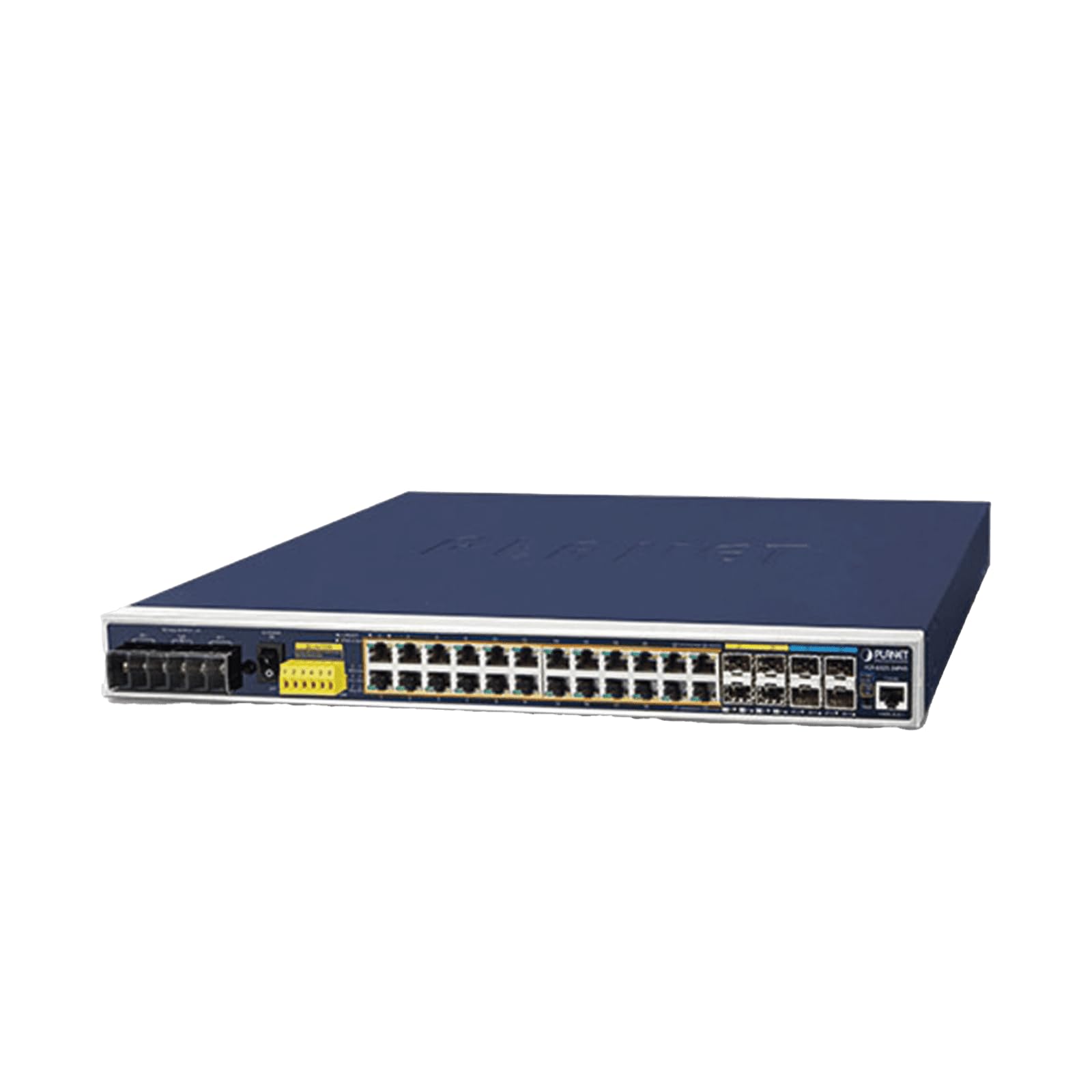 Planet IGS-6325-24P4X switch di rete Gestito L3 Gigabit Ethernet (10/100/1000) Connessione Ethernet, supporto alimentatore Via Ce Port (PoE) 1U Nero, Blu