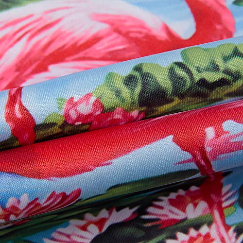 RAISEVERN Unisex Sweatpants Tropical Flamingo Funny Joggers Pants Hawaiian Jogging Trousers Sportswear with Drawstring for Men Women