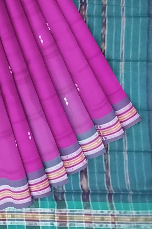 Image of Sambalpuri Handloom Saree Women's Cotton Saree Odisha Handloom Handmade Pure Cotton Khandua Natural Cotton Ikat Sambalpuri Saree For Women Ikat Handloom Saree For Women