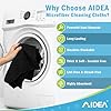 AIDEA Microfiber Cleaning Cloth-12PK, Soft Microfiber Towels for Cars, Absorbent Cleaning Rags, Lint-Free Streak-Free Wash Cloths for House, Kitchen, Window(12in.x12in), Black #2