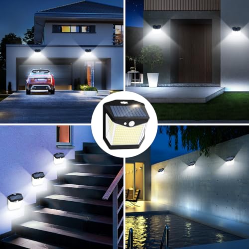 Miniatura 7 de Solar Luz Led Exterior Movimiento - 248 Led Luces Solares 6 Paquete Ip65 Impermeable Sensor De Movimiento 270 Foco Solar Exteriores Lampara Aplique Solares Potente Para Con Iluminacion Terraza Jardín