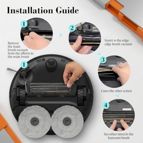 Image of HASTHIP Main Brushes for Dreame L40 Ultra AE / X40 Ultra / X30 Ultra | L30 Ultra /L20 Ultra /L10s Ultra /L10s Pro Ultra /X40 Master Robot Vacuum, S10 /P10 /P50 Series Roller Cleaning Tools